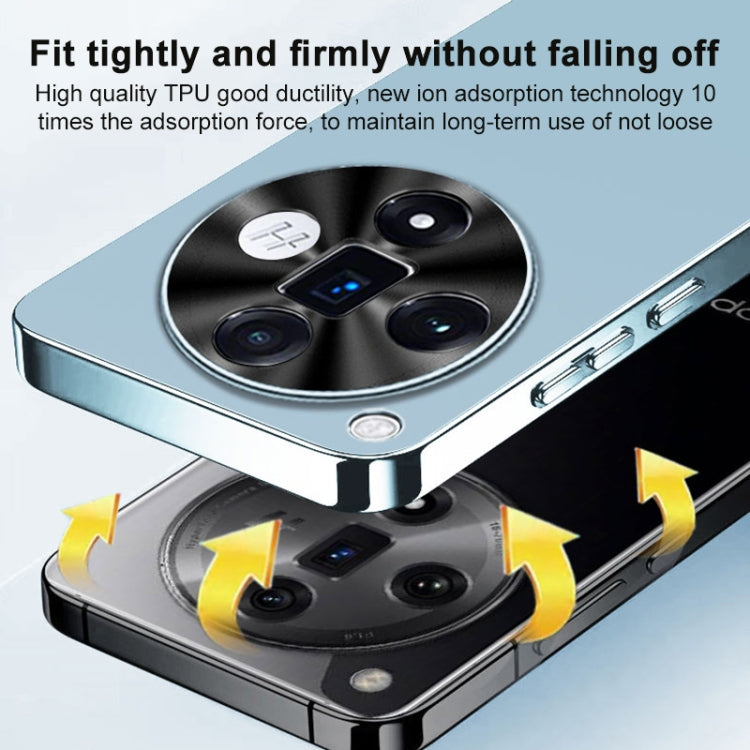 For OPPO Reno11 Global AG Frosted Electroplating Acrylic Phone Case(Sierra Blue) - free shipping - PMC TechLife - Order now!