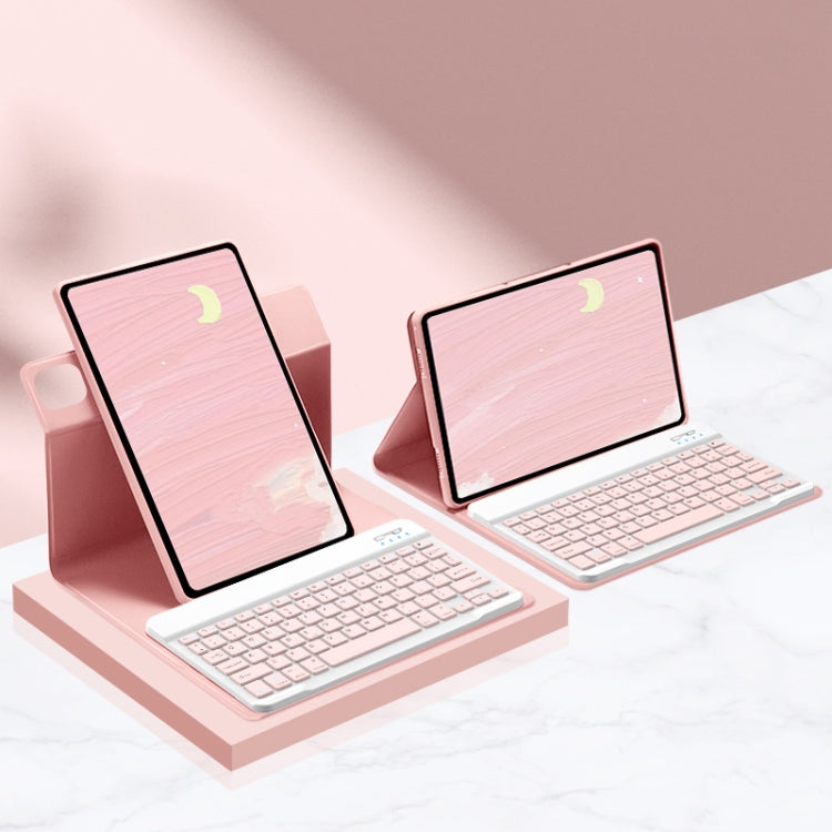 For Xiaomi Pad 5 / Pad 5 Pro 11 inch Detachable Keyboard Smart Tablet Leather Case(Pink) - Others Keyboard by PMC Jewellery | Online Shopping South Africa | PMC Jewellery | Buy Now Pay Later Mobicred