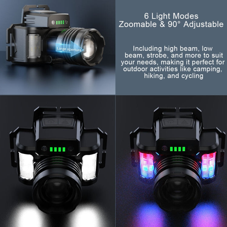 HL-03 Intelligent Induction Zoom Headlight Work Light(Black) - Headlamp by PMc TechLife | Online Shopping South Africa | PMc TechLife | Buy Now Pay Later Mobicred