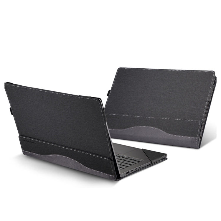 For HP Laptop 14s-dp / 14-dk / 14s-dk Leather Laptop Shockproof Protective Case(Black) - Screen & Keyboard Cover by PMC Jewellery | Online Shopping South Africa | PMC Jewellery | Buy Now Pay Later Mobicred