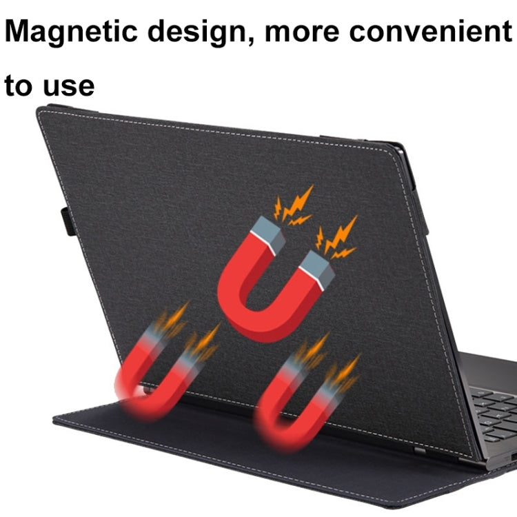 For HP Laptop 14s-dp / 14-dk / 14s-dk Leather Laptop Shockproof Protective Case(Black) - Screen & Keyboard Cover by PMC Jewellery | Online Shopping South Africa | PMC Jewellery | Buy Now Pay Later Mobicred