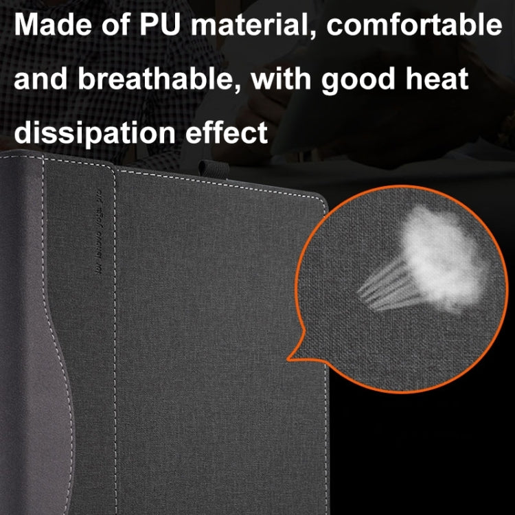 For HP Laptop 14s-dp / 14-dk / 14s-dk Leather Laptop Shockproof Protective Case(Black) - Screen & Keyboard Cover by PMC Jewellery | Online Shopping South Africa | PMC Jewellery | Buy Now Pay Later Mobicred