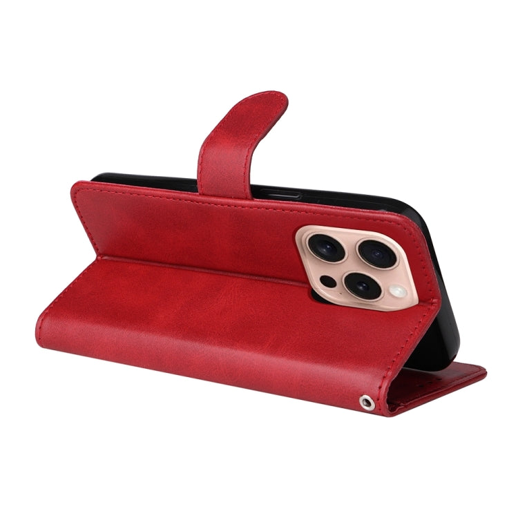 For iPhone 16 Pro Classic Calf Texture Flip Leather Phone Case(Red) - iPhone 16 Pro Cases by PMC TechLife | Online Shopping South Africa | PMC TechLife | Buy Now Pay Later Mobicred