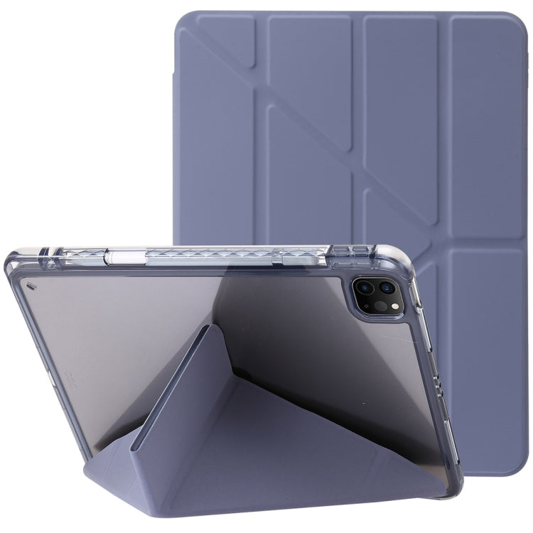 For iPad Pro 11 2024 Clear Acrylic Deformation Leather Tablet Case(Lavender Purple) - iPad Pro 11 2024 Cases by PMC Jewellery | Online Shopping South Africa | PMC Jewellery | Buy Now Pay Later Mobicred