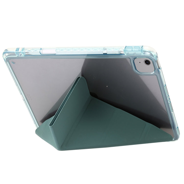 For iPad Air 13 2025 / 2024 Clear Acrylic Deformation Leather Tablet Case(Dark Green) - iPad Air 13 2025 / 2024 Cases by PMC TechLife | Online Shopping South Africa | PMC TechLife | Buy Now Pay Later Mobicred