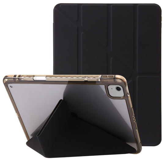 For iPad Air 11 2024 Clear Acrylic Deformation Leather Tablet Case(Black) - iPad Air 11 2024 Cases by PMC Jewellery | Online Shopping South Africa | PMC Jewellery | Buy Now Pay Later Mobicred