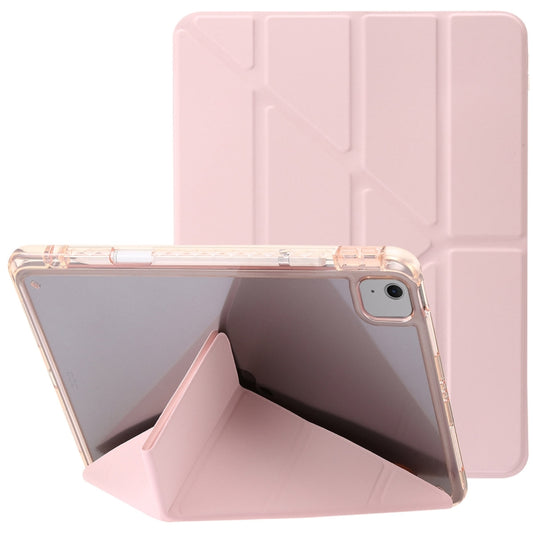 For iPad Air 11 2024 Clear Acrylic Deformation Leather Tablet Case(Pink) - iPad Air 11 2024 Cases by PMC Jewellery | Online Shopping South Africa | PMC Jewellery | Buy Now Pay Later Mobicred