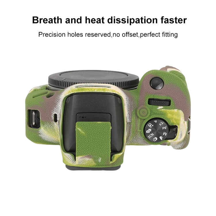 For Canon EOS R100 Litchi Texture Soft Silicone Protective Case(Camouflage) - Protective Case by PMC TechLife | Online Shopping South Africa | PMC TechLife | Buy Now Pay Later Mobicred