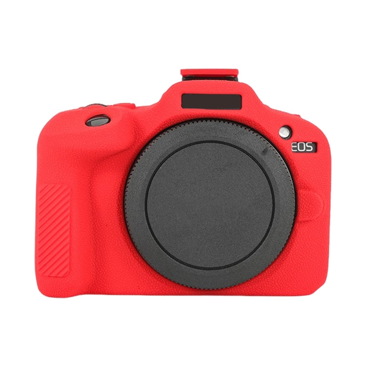 For Canon EOS R100 Litchi Texture Soft Silicone Protective Case(Red) - Protective Case by PMC TechLife | Online Shopping South Africa | PMC TechLife | Buy Now Pay Later Mobicred