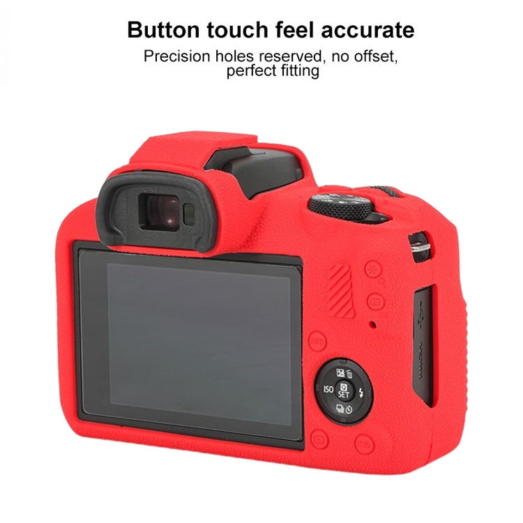 For Canon EOS R100 Litchi Texture Soft Silicone Protective Case(Red) - Protective Case by PMC TechLife | Online Shopping South Africa | PMC TechLife | Buy Now Pay Later Mobicred
