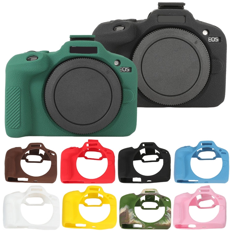 For Canon EOS R100 Litchi Texture Soft Silicone Protective Case(Green) - Protective Case by PMC TechLife | Online Shopping South Africa | PMC TechLife | Buy Now Pay Later Mobicred