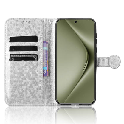 For Huawei Pura 70 Ultra Honeycomb Dot Texture Leather Phone Case(Silver) - Huawei Cases by PMC Jewellery | Online Shopping South Africa | PMC Jewellery | Buy Now Pay Later Mobicred