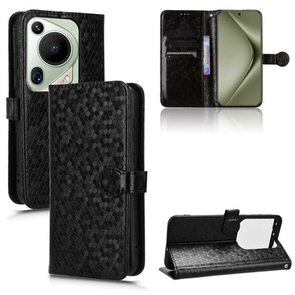 For Huawei Pura 70 Pro / Pro+ Honeycomb Dot Texture Leather Phone Case(Black) - Huawei Cases by PMC Jewellery | Online Shopping South Africa | PMC Jewellery | Buy Now Pay Later Mobicred