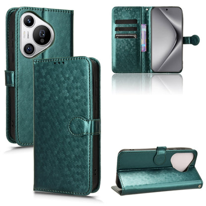 For Huawei Pura 70 Honeycomb Dot Texture Leather Phone Case(Green) - Huawei Cases by PMC Jewellery | Online Shopping South Africa | PMC Jewellery | Buy Now Pay Later Mobicred