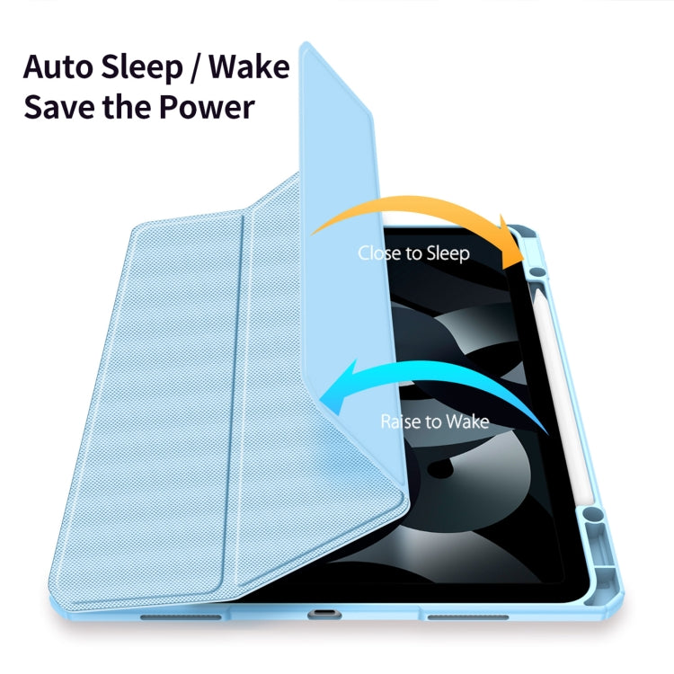 For iPad Air 13 2024 / 2025 DUX DUCIS TOBY Series Antiskid Leather Tablet Case with Sleep / Wake-up Function(Blue) - free shipping - PMC TechLife - Order now!