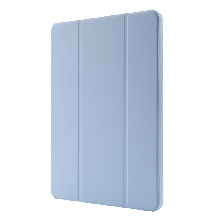 For iPad Pro 11 2024 Skin Feel Tri-fold Leather Tablet Case with Pen Slot(Light Blue) - iPad Pro 11 2024 Cases by PMC TechLife | Online Shopping South Africa | PMC TechLife | Buy Now Pay Later Mobicred