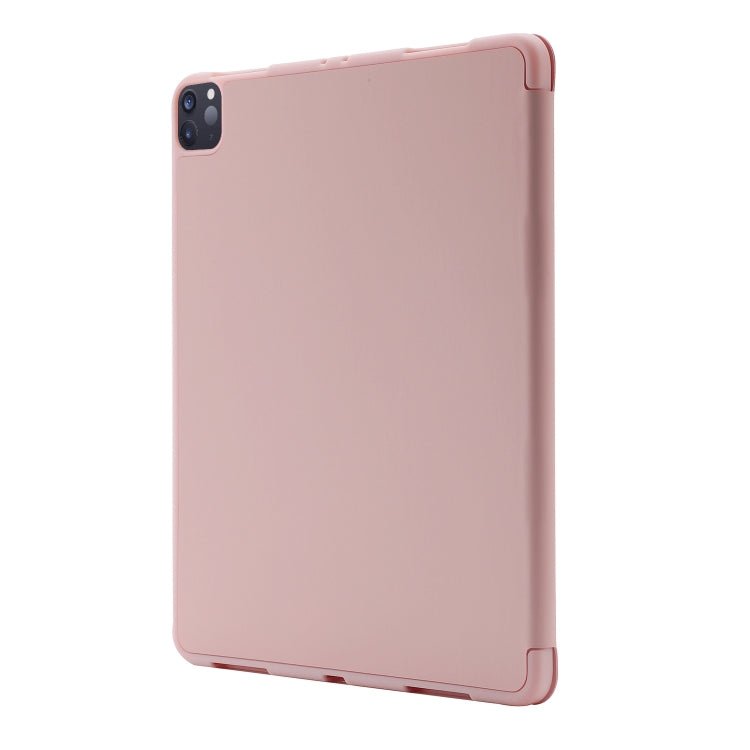 For iPad Pro 11 2024 Skin Feel Tri-fold Leather Tablet Case with Pen Slot(Pink) - iPad Pro 11 2024 Cases by PMC TechLife | Online Shopping South Africa | PMC TechLife | Buy Now Pay Later Mobicred