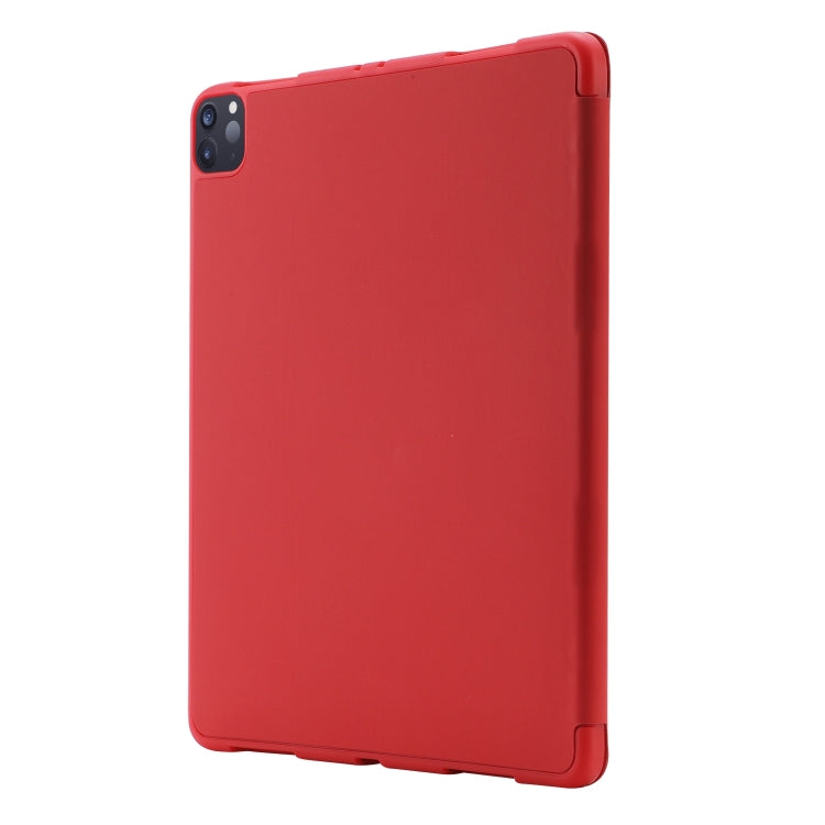 For iPad Pro 11 2024 Skin Feel Tri-fold Leather Tablet Case with Pen Slot(Red) - iPad Pro 11 2024 Cases by PMC Jewellery | Online Shopping South Africa | PMC Jewellery | Buy Now Pay Later Mobicred