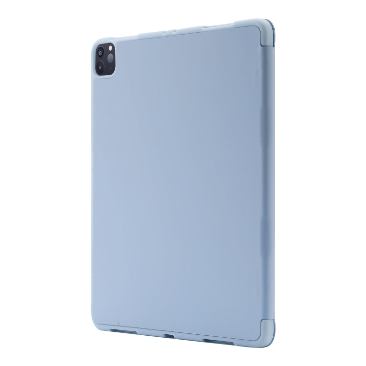 For iPad Pro 13 2024 Skin Feel Tri-fold Leather Tablet Case with Pen Slot(Light Blue) - iPad Pro 13 2024 Cases by PMC TechLife | Online Shopping South Africa | PMC TechLife | Buy Now Pay Later Mobicred