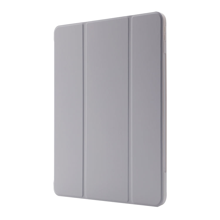 For iPad Pro 13 2024 Skin Feel Tri-fold Leather Tablet Case with Pen Slot(Grey) - iPad Pro 13 2024 Cases by PMC TechLife | Online Shopping South Africa | PMC TechLife | Buy Now Pay Later Mobicred