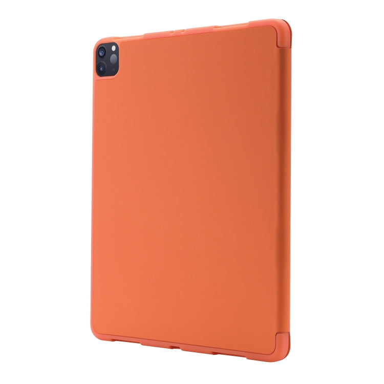 For iPad Pro 13 2024 Skin Feel Tri-fold Leather Tablet Case with Pen Slot(Orange) - iPad Pro 13 2024 Cases by PMC TechLife | Online Shopping South Africa | PMC TechLife | Buy Now Pay Later Mobicred