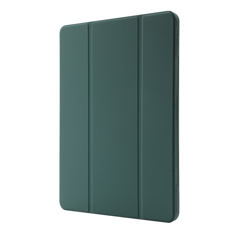 For iPad Air 11 2024 Skin Feel Tri-fold Leather Tablet Case with Pen Slot(Dark Green) - iPad Air 11 2024 Cases by PMC Jewellery | Online Shopping South Africa | PMC Jewellery | Buy Now Pay Later Mobicred