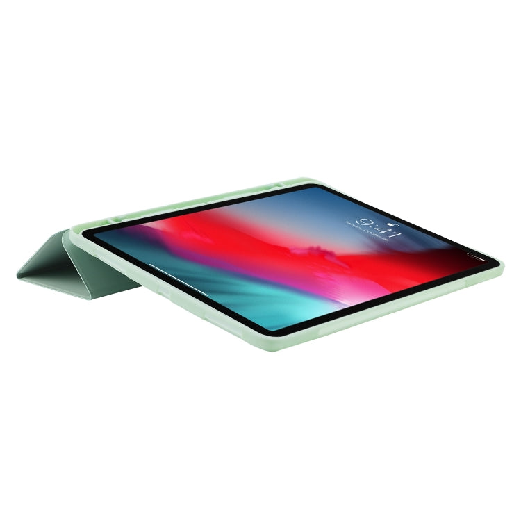 For iPad Air 11 2024 Skin Feel Tri-fold Leather Tablet Case with Pen Slot(Matcha Green) - iPad Air 11 2024 Cases by PMC Jewellery | Online Shopping South Africa | PMC Jewellery | Buy Now Pay Later Mobicred