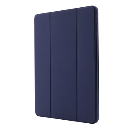 For iPad Air 13 2024 Skin Feel Tri-fold Leather Tablet Case with Pen Slot(Dark Blue) - iPad Air 13 2024 Cases by PMC Jewellery | Online Shopping South Africa | PMC Jewellery | Buy Now Pay Later Mobicred