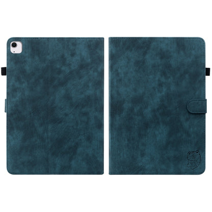 For iPad Air 13 2024 Embossed Tiger Pattern Leather Tablet Case(Dark Blue) - iPad Air 13 2024 Cases by PMC Jewellery | Online Shopping South Africa | PMC Jewellery | Buy Now Pay Later Mobicred