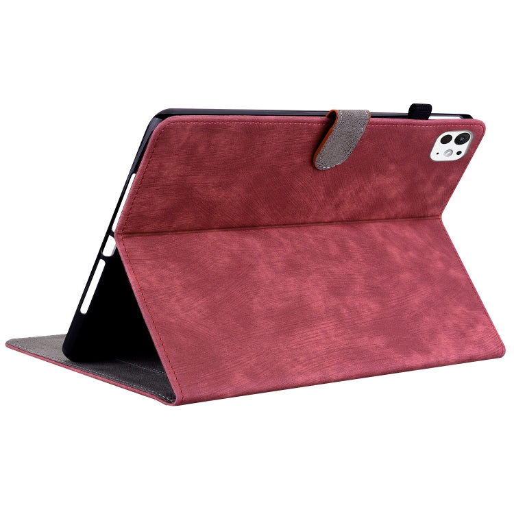 For iPad Pro 11 2024 Embossed Tiger Pattern Leather Tablet Case(Red) - iPad Pro 11 2024 Cases by PMC TechLife | Online Shopping South Africa | PMC TechLife | Buy Now Pay Later Mobicred