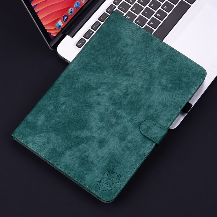 For iPad Pro 11 2024 Embossed Tiger Pattern Leather Tablet Case(Dark Green) - iPad Pro 11 2024 Cases by PMC Jewellery | Online Shopping South Africa | PMC Jewellery | Buy Now Pay Later Mobicred