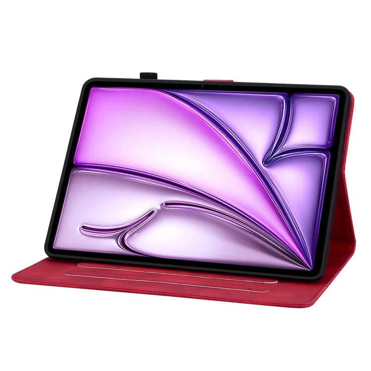 For iPad Air 13 2025 / 2024 Lily Embossed Leather Smart Tablet Case(Red) - iPad Air 13 2025 / 2024 Cases by PMC TechLife | Online Shopping South Africa | PMC TechLife | Buy Now Pay Later Mobicred