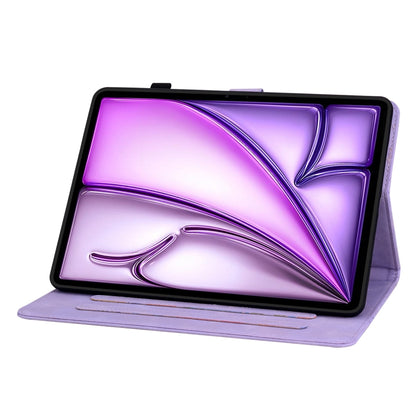 For iPad Air 11 2024 Lily Embossed Leather Smart Tablet Case(Purple) - iPad Air 11 2024 Cases by PMC Jewellery | Online Shopping South Africa | PMC Jewellery | Buy Now Pay Later Mobicred