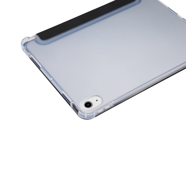 For iPad Air 11 2025 / 2024 3-folding Electric Pressed Skin Texture Leather Tablet Case(Black) - More iPad Cases by PMC TechLife | Online Shopping South Africa | PMC TechLife | Buy Now Pay Later Mobicred