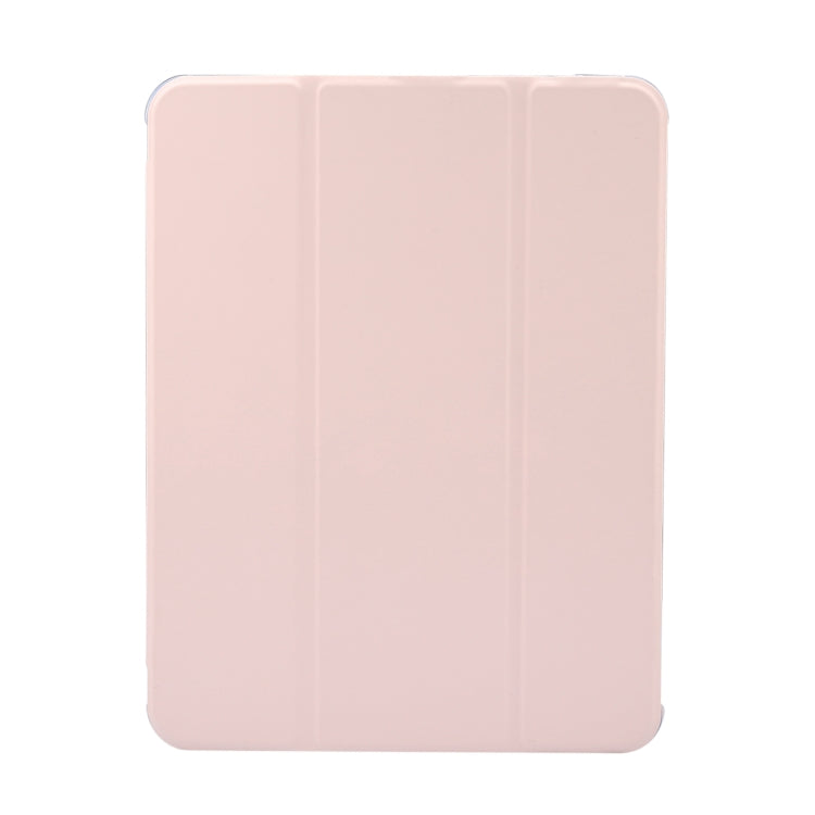 For iPad Air 11 2024 3-folding Electric Pressed Skin Texture Leather Tablet Case(Light Pink) - iPad Air 11 2024 Cases by PMC TechLife | Online Shopping South Africa | PMC TechLife | Buy Now Pay Later Mobicred