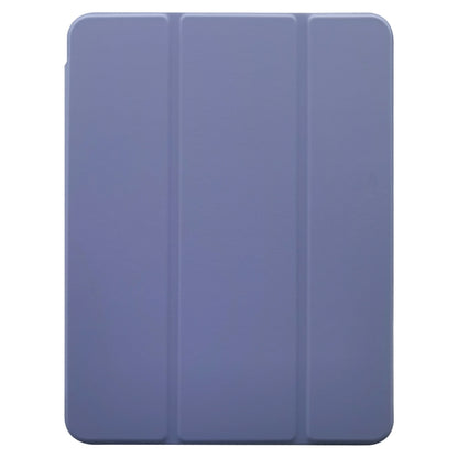 For iPad Pro 11 2024 3-folding Electric Pressed Skin Texture Leather Tablet Case(Lavender) - iPad Pro 11 2024 Cases by PMC Jewellery | Online Shopping South Africa | PMC Jewellery | Buy Now Pay Later Mobicred