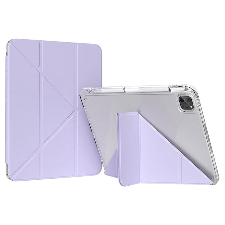 For iPad Pro 13 2024 GEBEI Deformation Leather Tablet Case(Purple) - iPad Pro 13 2024 Cases by GEBEI | Online Shopping South Africa | PMC Jewellery | Buy Now Pay Later Mobicred