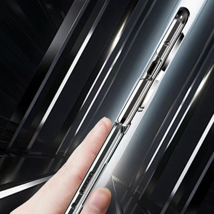 For Huawei Mate X3 Integrated Plating PC Leather Texture Full Coverage Fold Shockproof Phone Case(White) - Huawei Cases by PMC TechLife | Online Shopping South Africa | PMC TechLife | Buy Now Pay Later Mobicred