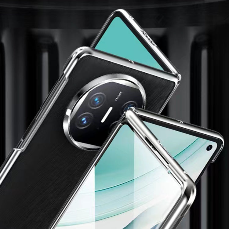 For Huawei Mate X3 Integrated Plating PC Leather Texture Full Coverage Fold Shockproof Phone Case(Orange) - Huawei Cases by PMC TechLife | Online Shopping South Africa | PMC TechLife | Buy Now Pay Later Mobicred