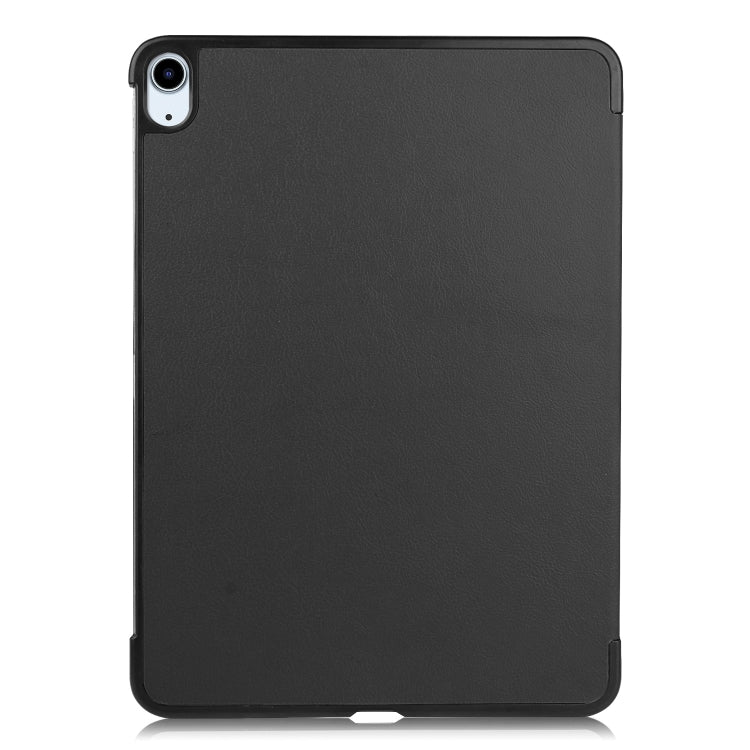 For iPad Air 11 2024 Custer Pure Color 3-Fold Holder Smart Leather Tablet Case(Black) - iPad Air 11 2024 Cases by PMC TechLife | Online Shopping South Africa | PMC TechLife | Buy Now Pay Later Mobicred