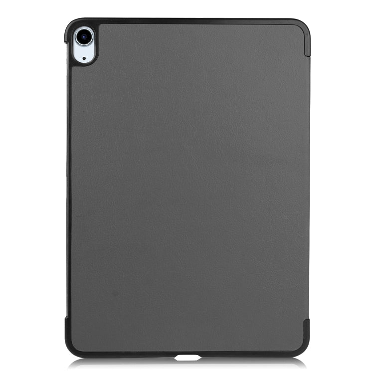 For iPad Air 11 2025 / 2024 Custer Pure Color 3-Fold Holder Smart Leather Tablet Case(Gray) - iPad Air 11 2025 / 2024 Cases by PMC TechLife | Online Shopping South Africa | PMC TechLife | Buy Now Pay Later Mobicred
