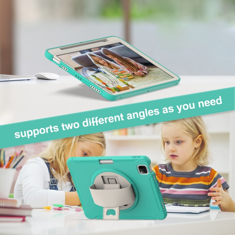 For iPad Pro 11 2024 Spider Wheel Silicone Hybrid PC Tablet Case(Mint Green) - iPad Pro 11 2024 Cases by PMC TechLife | Online Shopping South Africa | PMC TechLife | Buy Now Pay Later Mobicred