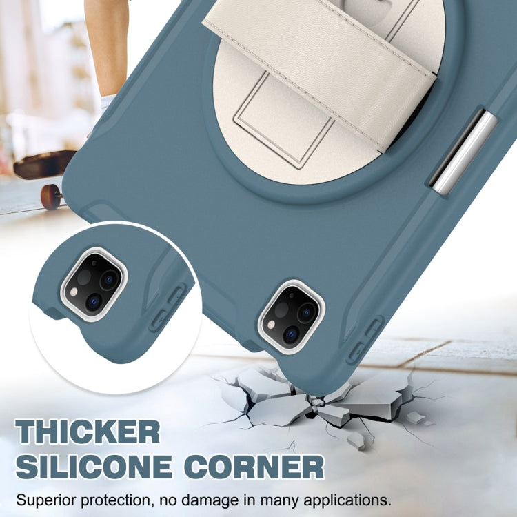 For iPad Pro 11 2024 Spider Wheel Silicone Hybrid PC Tablet Case(Cornflower Blue) - iPad Pro 11 2024 Cases by PMC TechLife | Online Shopping South Africa | PMC TechLife | Buy Now Pay Later Mobicred