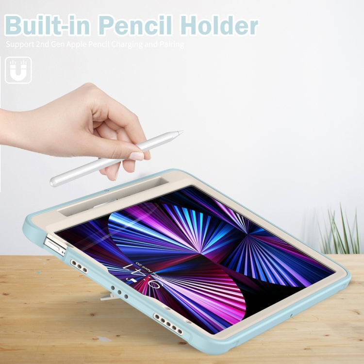 For iPad Air 11 2024 / Air 11 2025 Spider Wheel Silicone Hybrid PC Tablet Case(Ice Crystal Blue) - iPad Air 11 2025 / 2024 Cases by PMC Jewellery | Online Shopping South Africa | PMC Jewellery | Buy Now Pay Later Mobicred