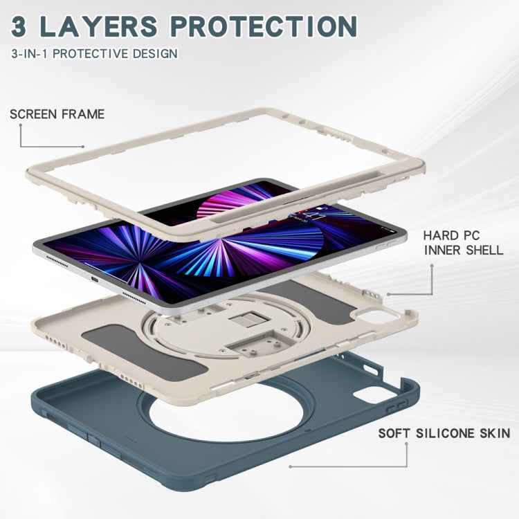 For iPad Air 11 2024 / Air 11 2025 Spider Wheel Silicone Hybrid PC Tablet Case(Cornflower Blue) - iPad Air 11 2025 / 2024 Cases by PMC TechLife | Online Shopping South Africa | PMC TechLife | Buy Now Pay Later Mobicred