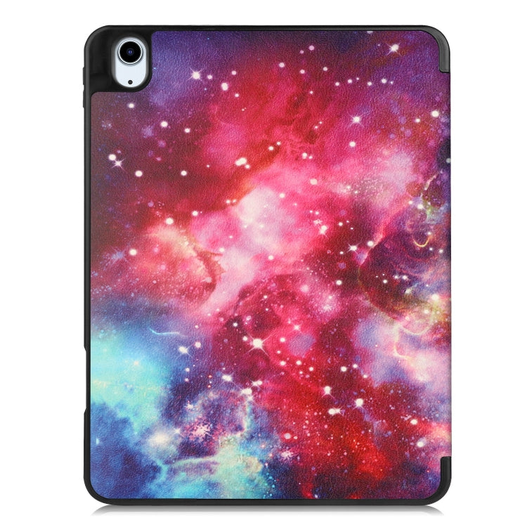 For iPad Air 11 2024 Custer Painted 3-Fold Holder Smart Leather Tablet Case(Milky Way Nebula) - iPad Air 11 2024 Cases by PMC TechLife | Online Shopping South Africa | PMC TechLife | Buy Now Pay Later Mobicred