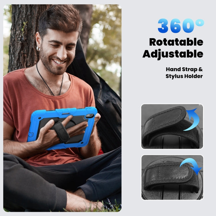 For iPad Air 11 2024 / Air 11 2025 Silicone Hybrid PC Tablet Protective Case(Black+Light Blue) - iPad Air 11 2025 / 2024 Cases by PMC TechLife | Online Shopping South Africa | PMC TechLife | Buy Now Pay Later Mobicred