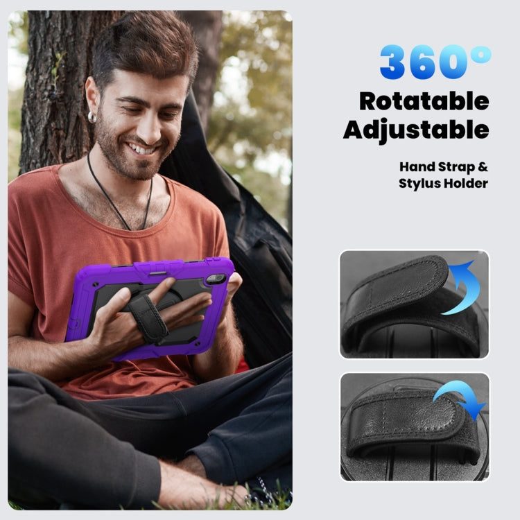 For iPad Air 11 2024 / Air 11 2025 Silicone Hybrid PC Tablet Protective Case(Purple+Black) - free shipping - PMC TechLife - Order now!