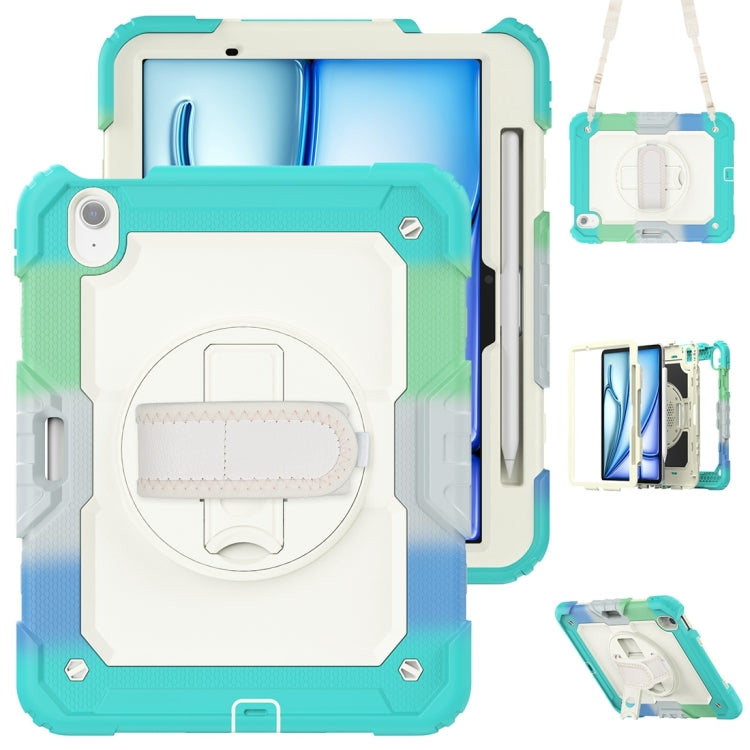 For iPad Air 11 2024 / Air 11 2025 Silicone Hybrid PC Tablet Protective Case(Rainbow Blue) - iPad Air 11 2025 / 2024 Cases by PMC TechLife | Online Shopping South Africa | PMC TechLife | Buy Now Pay Later Mobicred