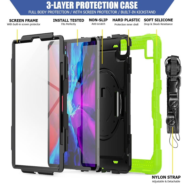 For iPad Pro 13 2024 Silicone Hybrid PC Tablet Protective Case(Black+Yellow Green) - free shipping - PMC TechLife - Order now!